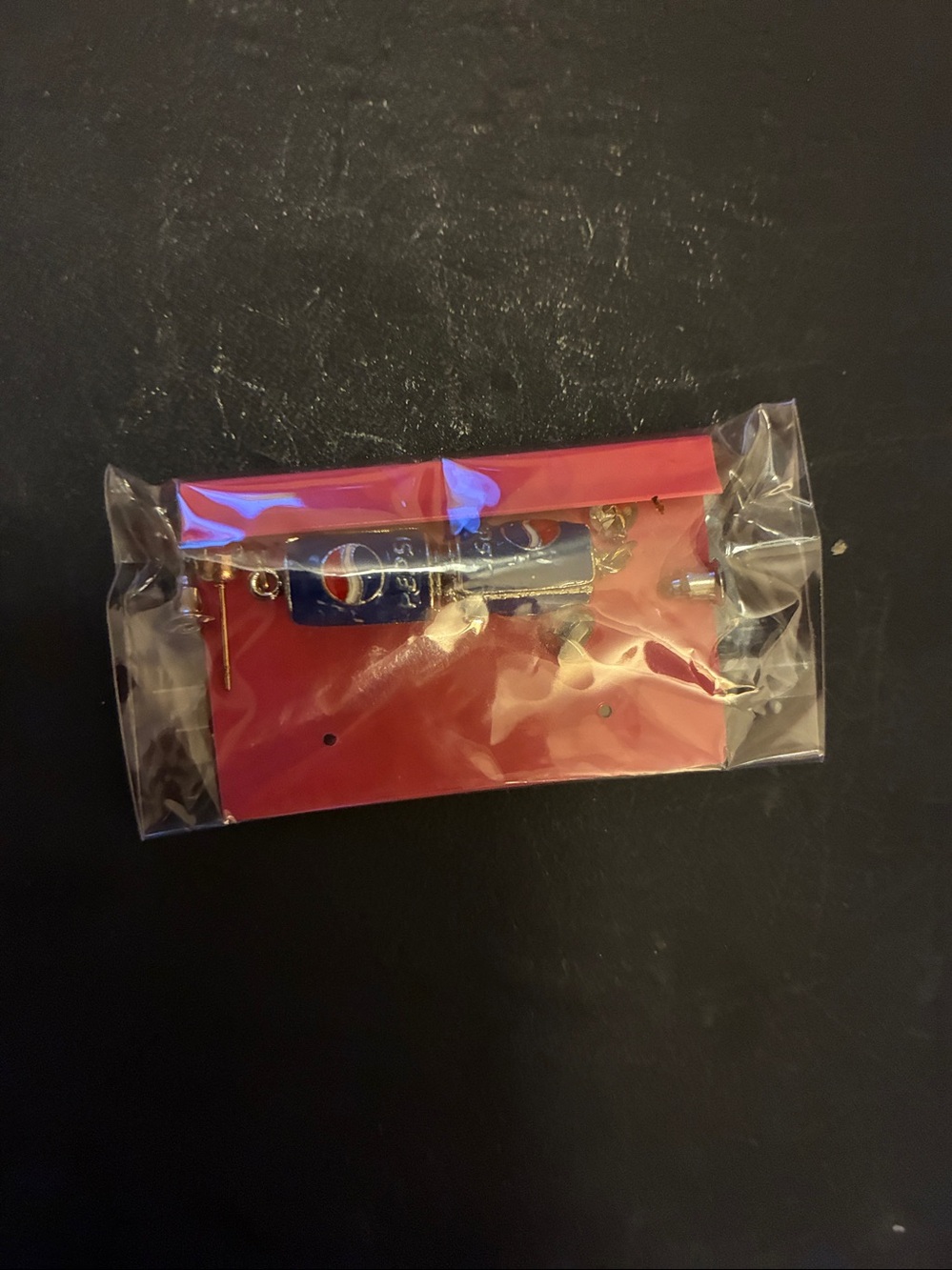 Pepsi Blue and Red Logo Cube. Stud Dangle Earrings - Picture 4 of 8